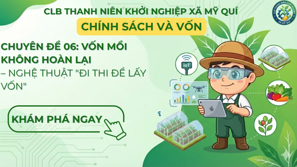 Vốn mồi không hoàn lại: Nghệ thuật thi khởi nghiệp | CLB Mỹ Quí